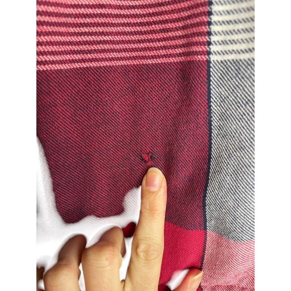 Levis Pearl Snap Button Up Long Sleeve Shirt Men's Medium Plaid 100% Cotton Red - Picture 6 of 7